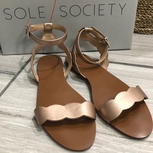 Sole Society odette rose gold sandals 7 1/2 7